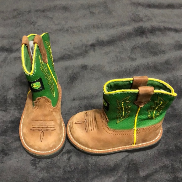 john deere baby booties